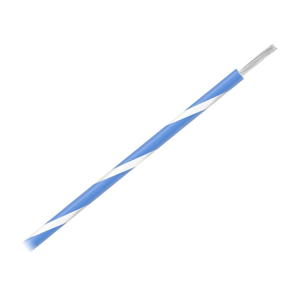 Pacer Group Primary Wire, Marine, 16 AWG, 1C C, Blue/White Stripe, PVC, Stranded, 600V, 500 ft. WUL16BL-9-500 - main